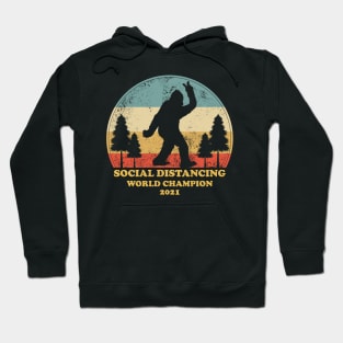 Bigfoot Social Distancing World Champion Hoodie